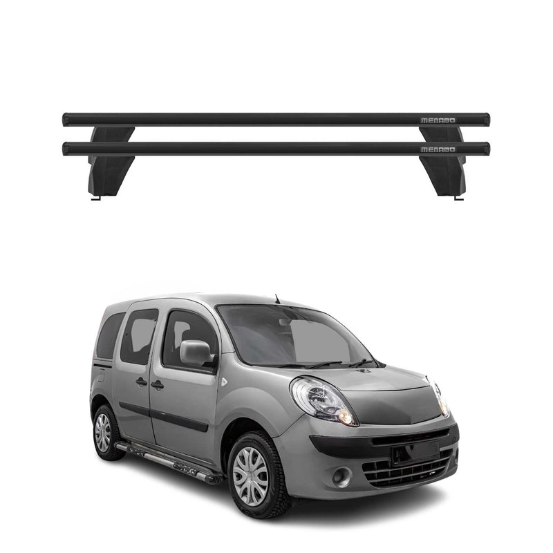 Menabo Dachträger für Renault Kangoo Express 2007-2025 75kg Alu Schwarz 2x