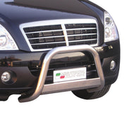 Frontbügel Frontschutzbügel für Ssangyong Rexton 2006-2012 ø63mm Stahl Silber