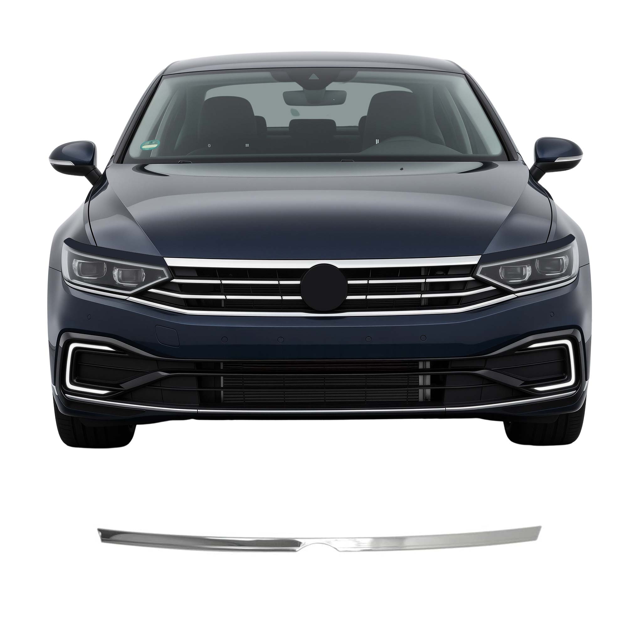 Scheinwerfer Leisten Motorhaubenleiste für VW Passat B8 Highline 2015-2021 Chrom