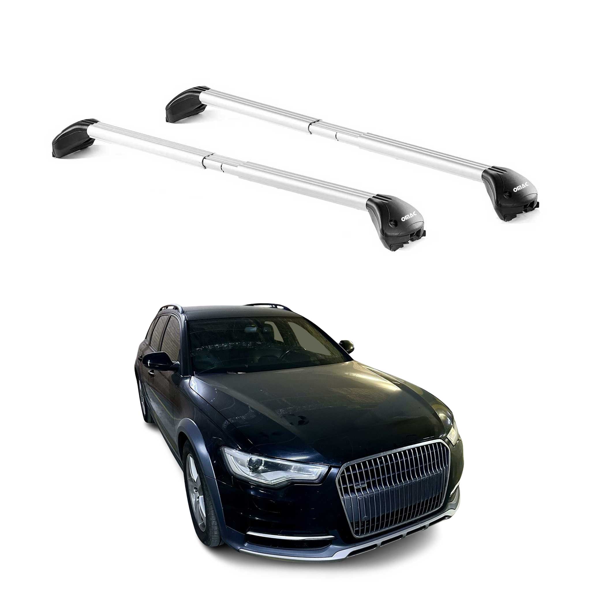 Dachträger Grundtäger für Audi A6 C7 Allroad 2012-2018 5tür 100kg Alu ABE Silber
