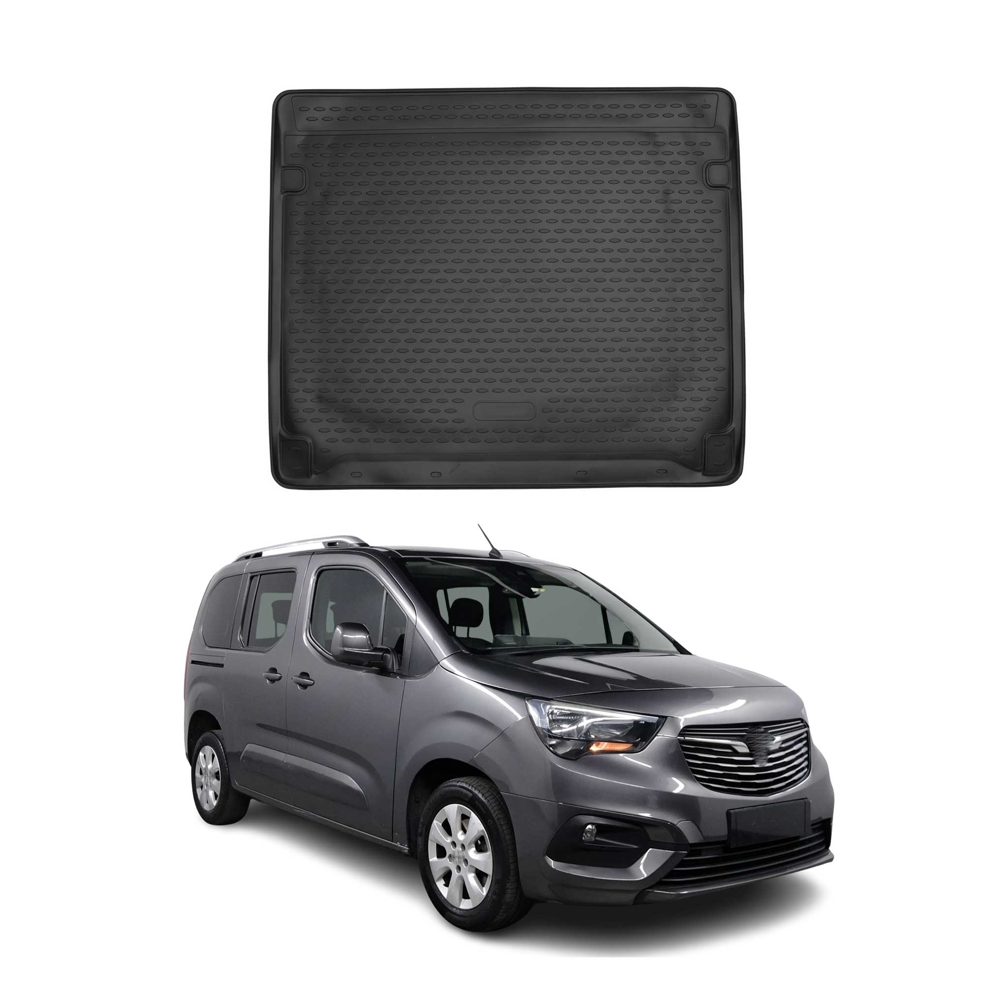 Kofferraummatte Kofferraumwanne für Opel Combo-e Life 2019-2026 Gummi TPE