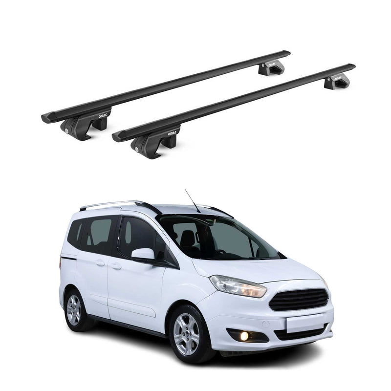 Dachträger Grundtäger für Ford Courier Tourneo 2013-2025 90kg Alu Schwarz 2x ABE