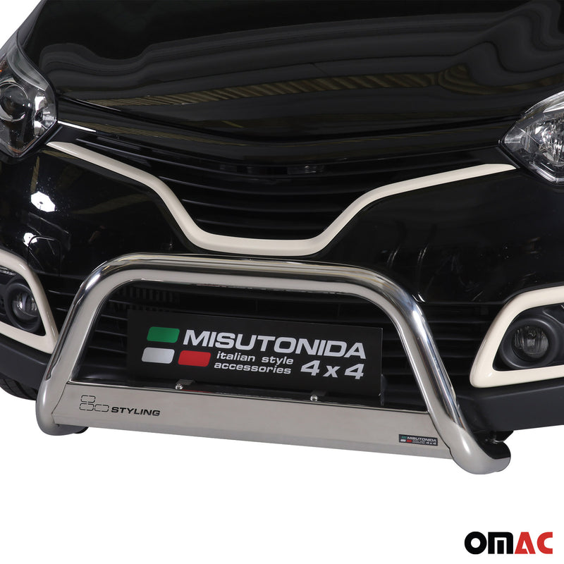 Frontbügel Frontschutzbügel für Renault Captur 2013-2017 ø63mm Stahl Silber