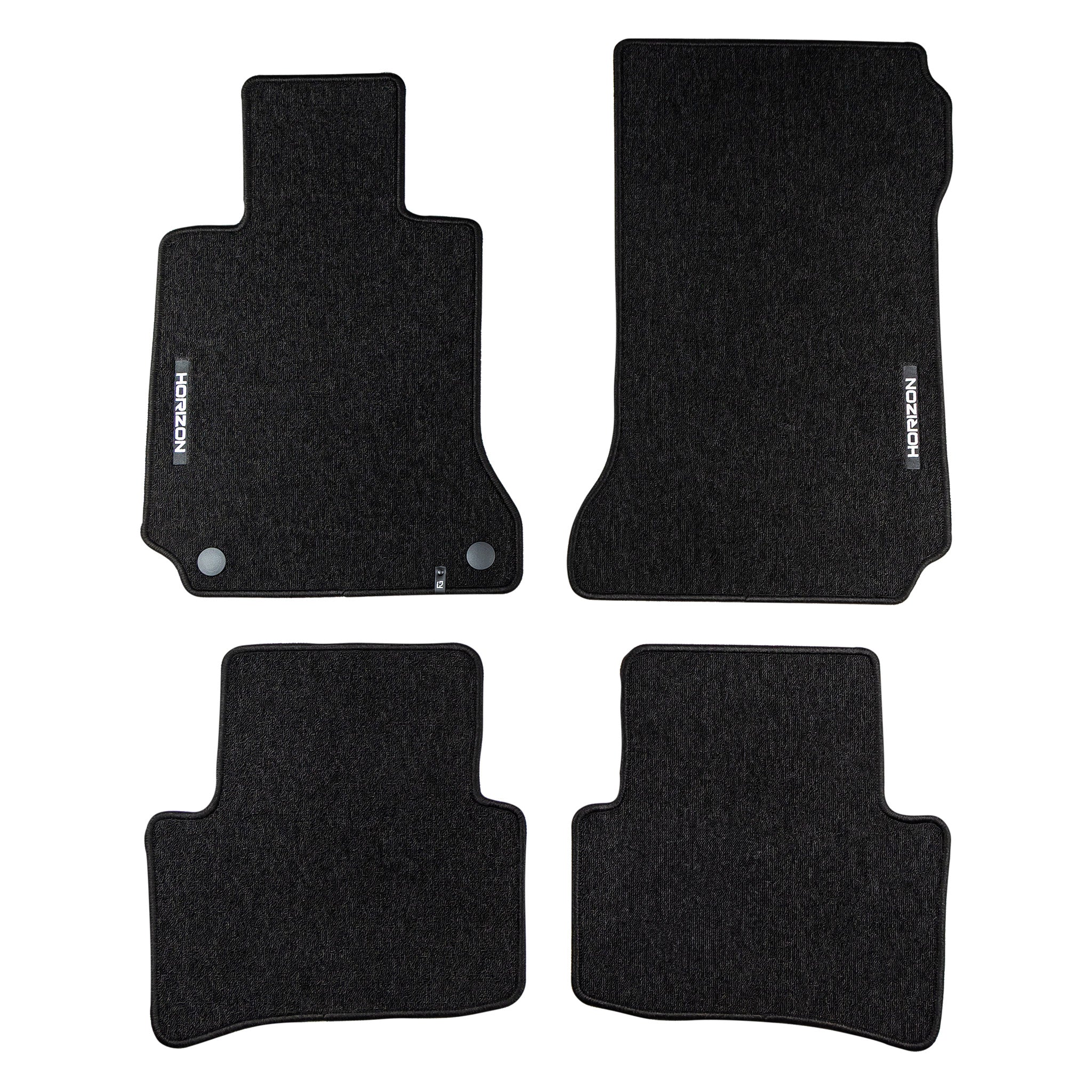 Velours Fußmatten für Mercedes-Benz C-Klasse W204 S204 2007-2014 Schwarz 4 tlg