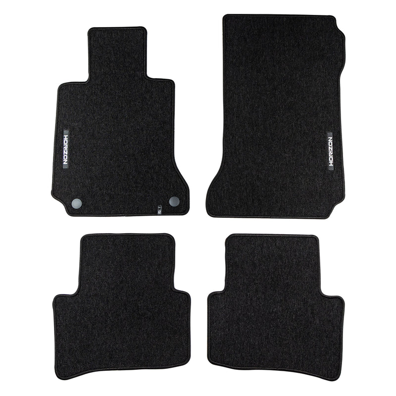 Velours Fußmatten für Mercedes-Benz C-Klasse W204 S204 2007-2014 Schwarz 4 tlg