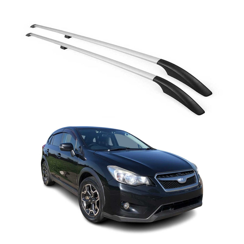 Dachreling Dachgepäckträger Relingträger für Subaru XV 2012-2018 Langer Alu Grau