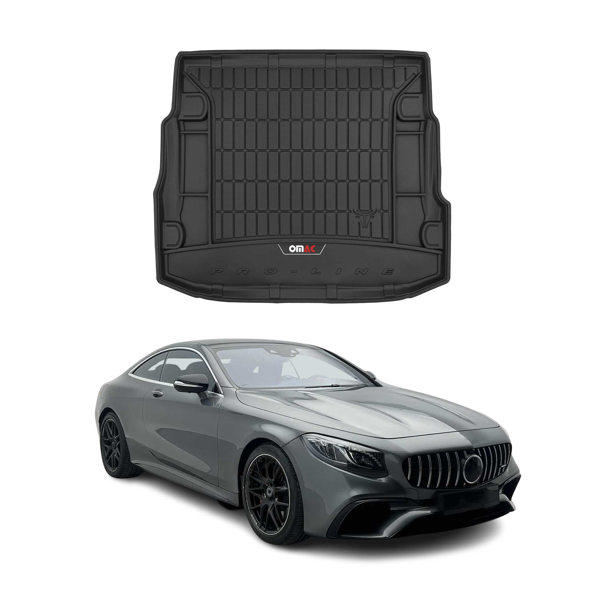 OMAC Gummi Kofferraumwanne für Mercedes S Klasse S217 2014-2020 TPE Schwarz