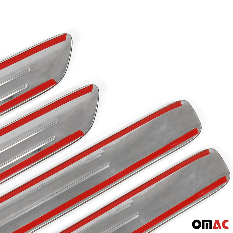 Seitentürleiste Türleisten Türschutzleiste für Fiat Doblo 2006-2010 Edelstahl 4x