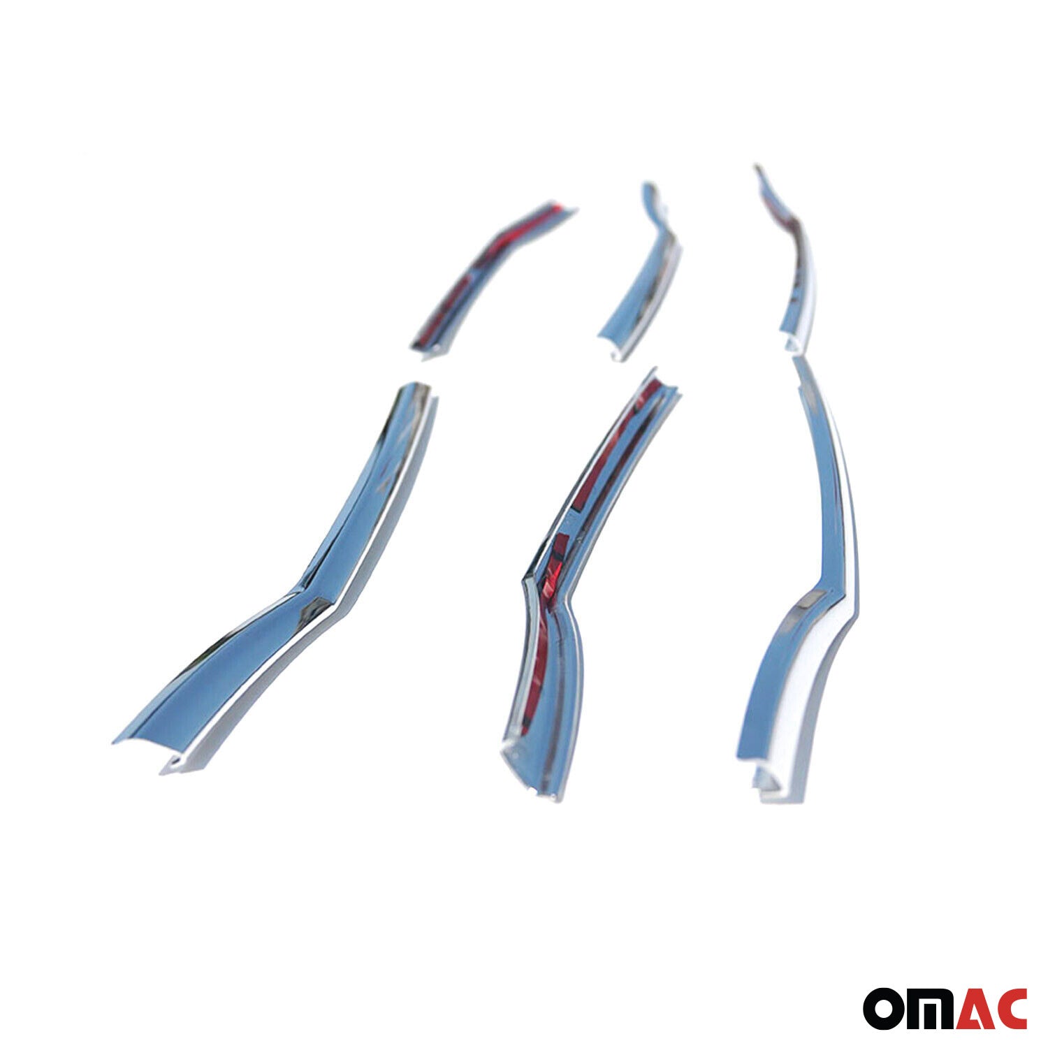 Kühlergrill Leisten Grillleisten für Honda Accord 2007-2012 Chrom ABS Silber 6x