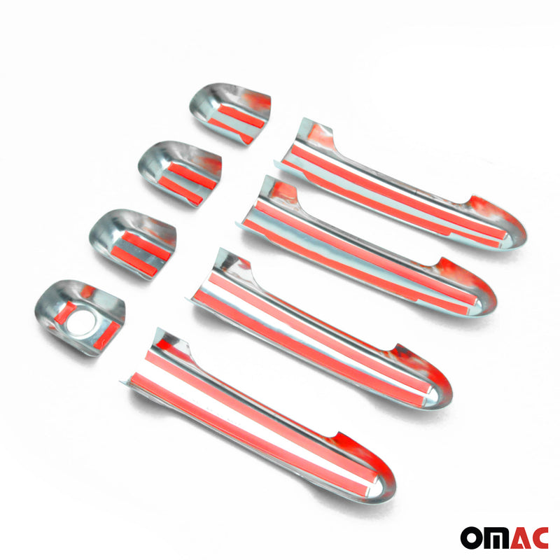 Türgriff Blende Türgriffkappen für Hyundai Accent Limo 2005-11 4Tür Edelstahl 8x