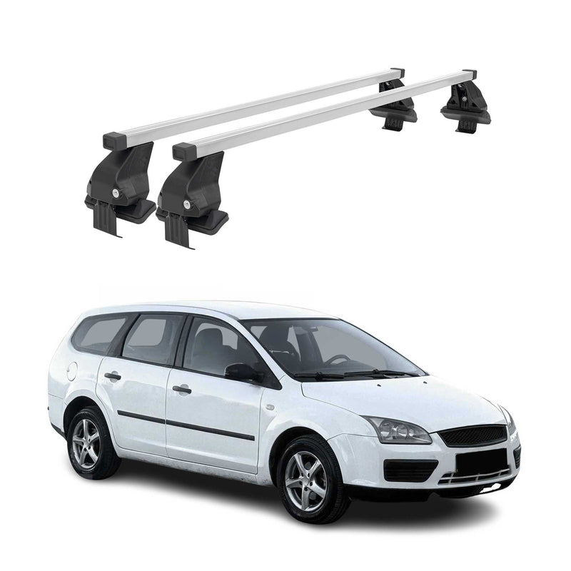 Menabo Dachträger Grundtäger für Ford Focus III Kombi 2011-2018 50kg Silber 2x