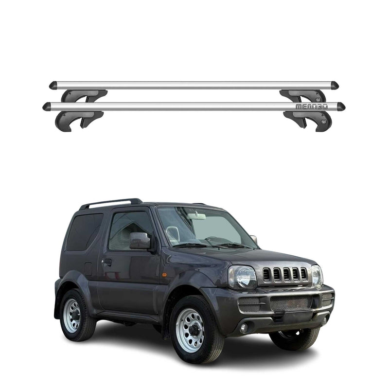 Menabo Dachträger für Suzuki Jimmy mk3 1998-2012 Pre-FL 90kg Alu Silber 2x