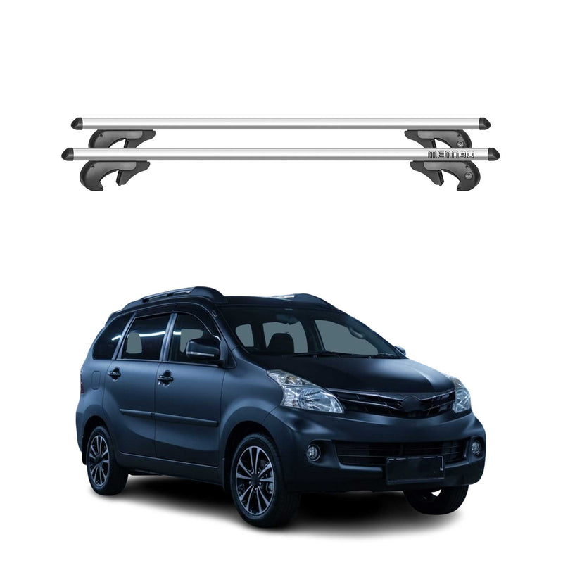 Menabo Dachträger Grundtäger für Daihatsu Xenia 2011-2015 90kg Alu Silber 2 tlg