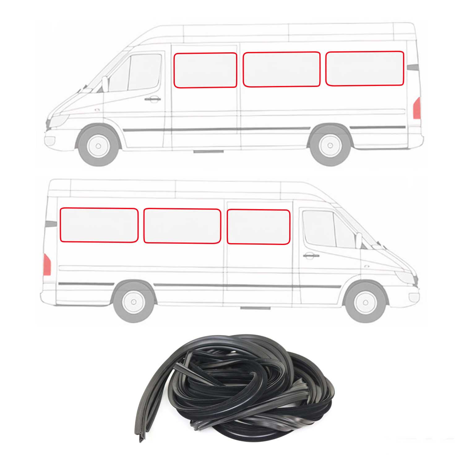 Auto Türdichtungdichtung Kantenschutz für Mercedes Sprinter 901 1995-2006