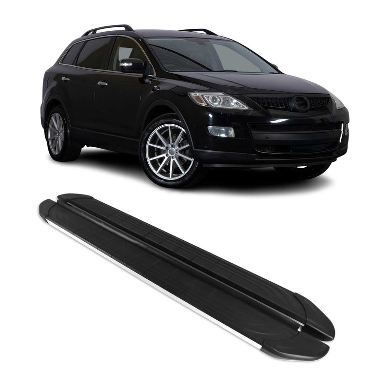 Trittbretter Seitenschweller für Mazda CX-9 2010-2015 Aluminium Schwarz Silber