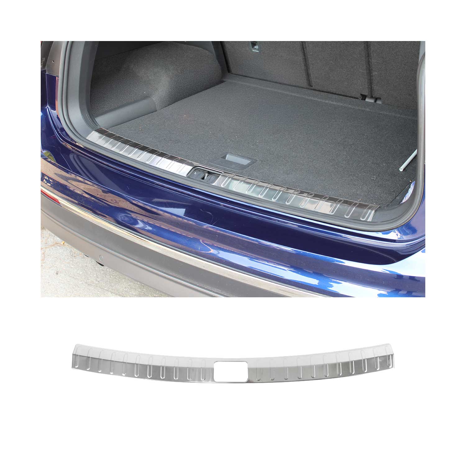 Ladekantenschutz Stoßstange für VW Tiguan II / Allspace 2016-23 Edelstahl Chrom