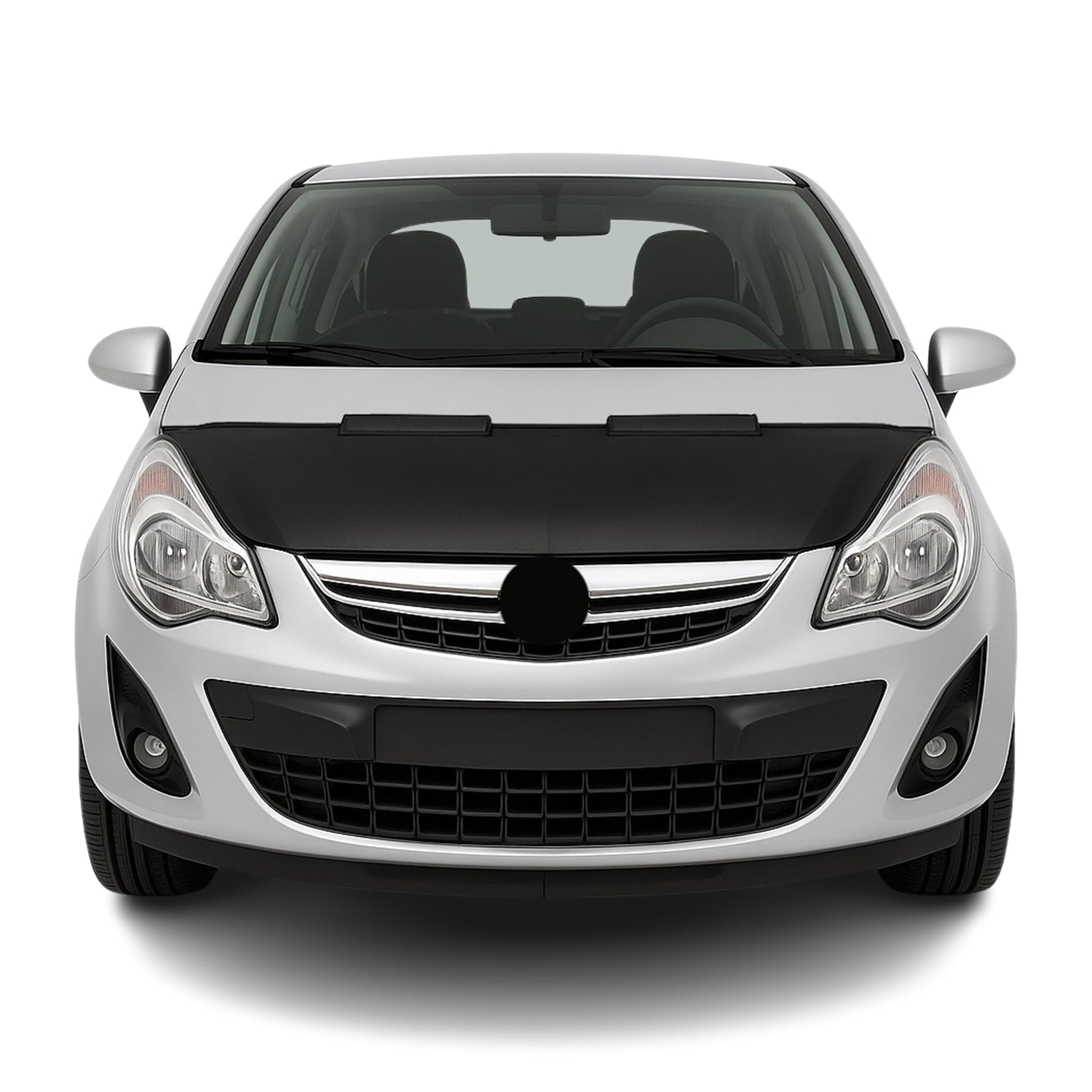 Haubenbra Steinschlagschutz Bonnet Bra für Opel Corsa D 2006-2014 Schwarz Halb