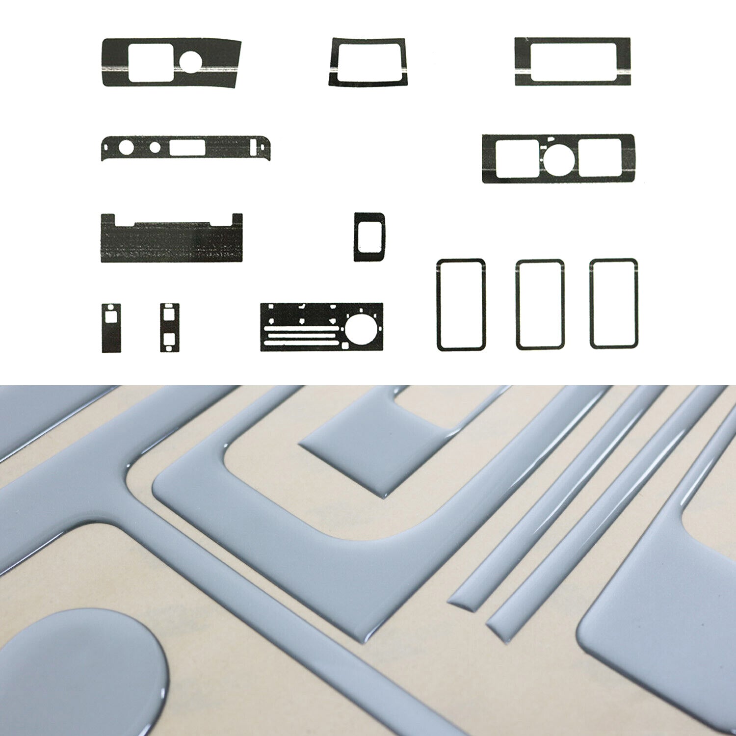 Innenraum Dekor Cockpit für Volvo FH12 Truck 1993-2002 Aluminium Optik 13tlg