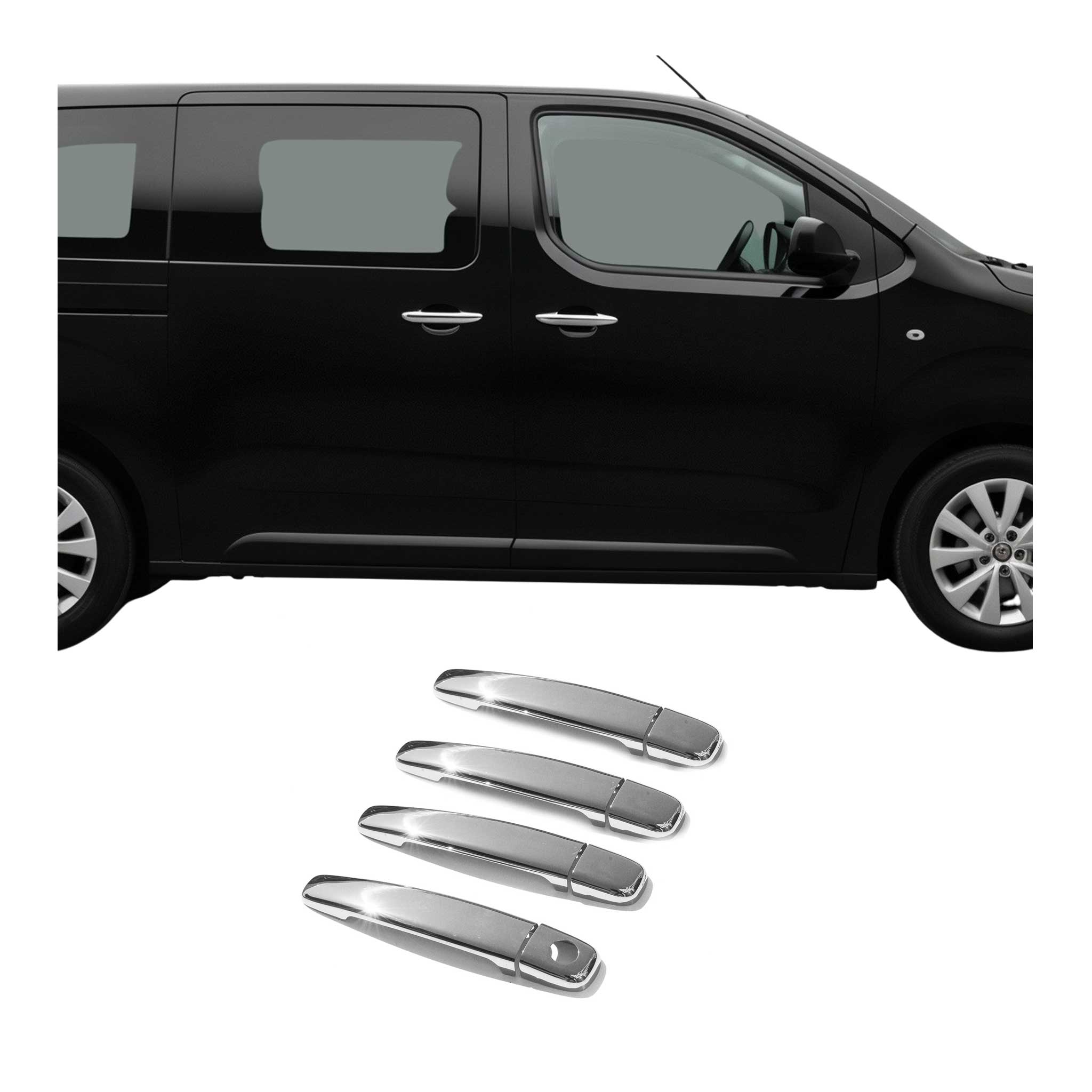 Türgriff Blende Türgriffkappen für Citroen SpaceTourer 2016-2026 4Tür Chrom 8x