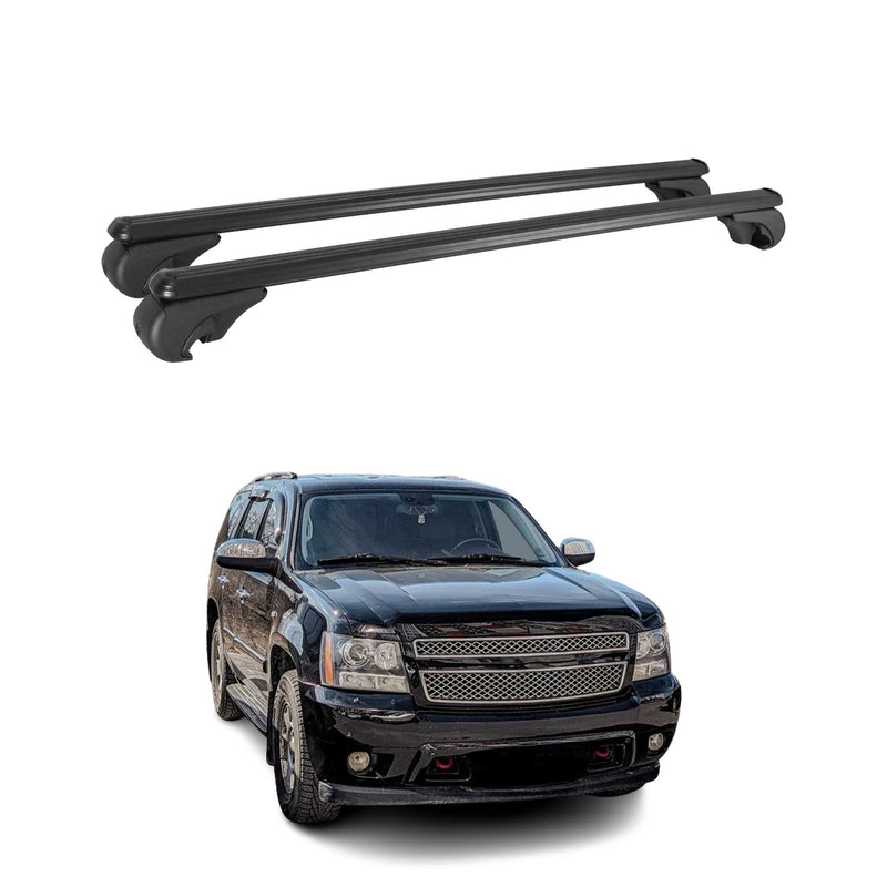 Dachträger für Chevrolet Tahoe 2000-2006 Gepäckträger Grundträger Alu Schwarz 2x