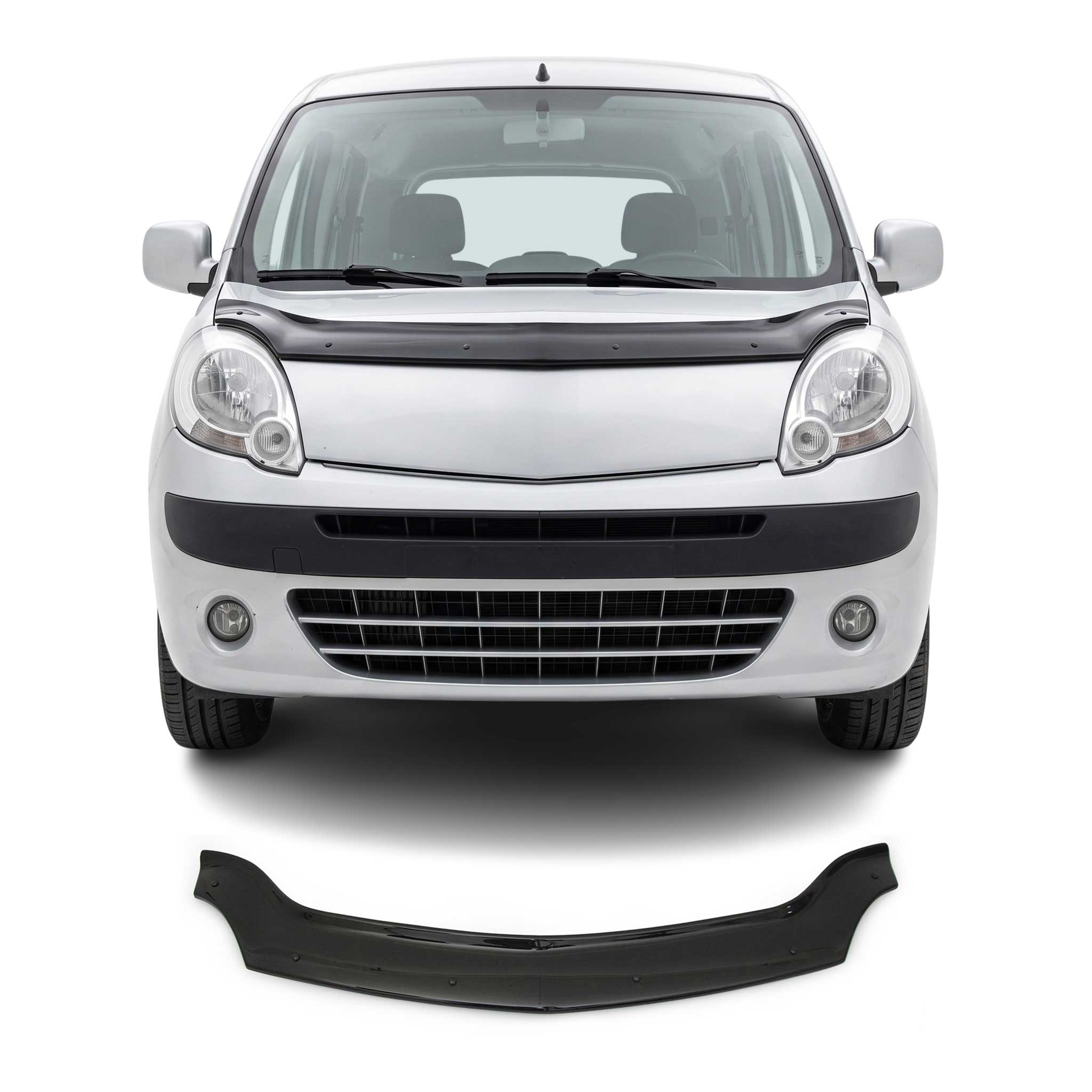 Motorhaube Deflektor Insektenschutz für Renault Kangoo 2008-2014 Dunkel