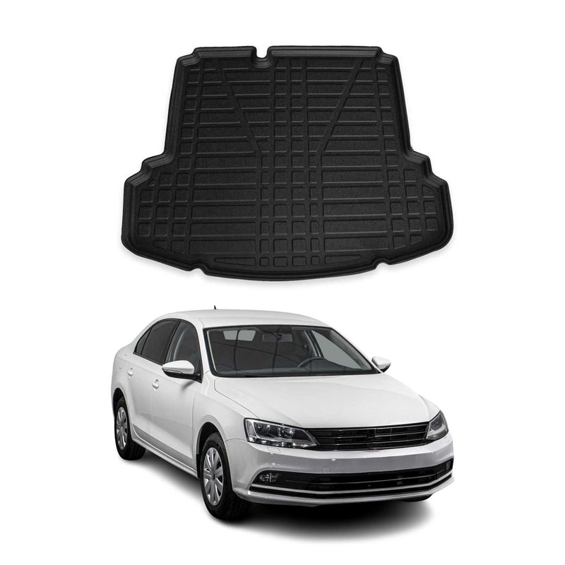 Kofferraumwanne Laderaumwanne für VW Jetta 2011-2014 Gummi TPE Schwarz