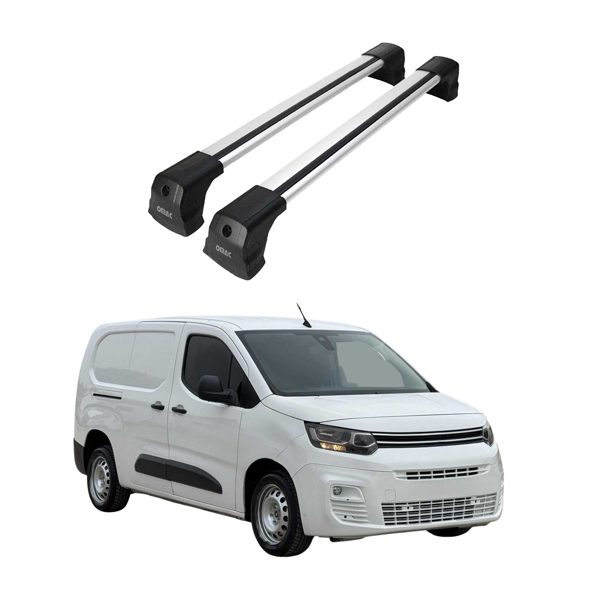 Dachträger Gepäckträger für Citroen Berlingo 2018-2026 Grundträger Alu Grau 2tlg