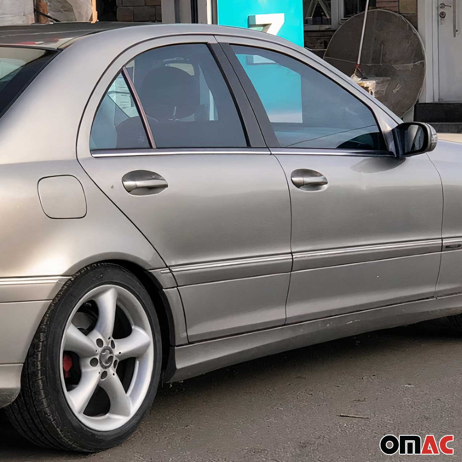 Fensterleisten Zierleisten für Mercedes C Klasse W203 2000-2007 Edelstahl 4tlg
