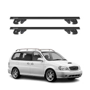 Dachträger Grundtäger für Kia Carnival I 1998-2005 Alu 90kg TÜV Schwarz 2tlg