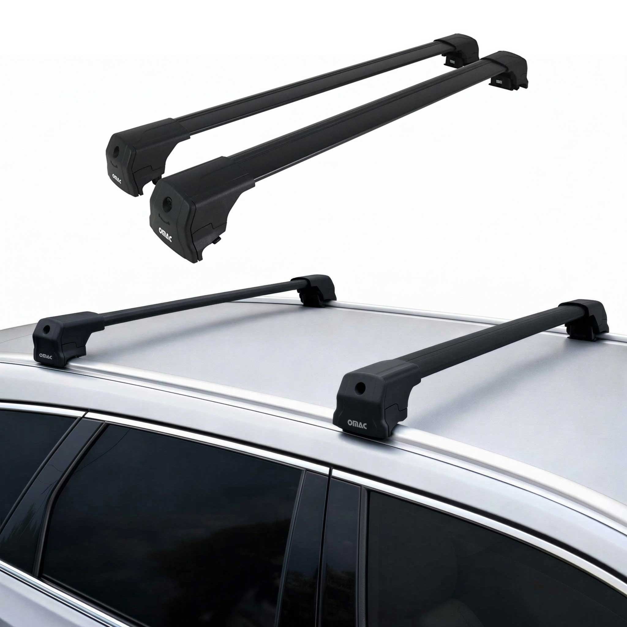 Dachträger Grundträger für Peugeot 5008 2024-2026 Schwarz Alu 2 tlg