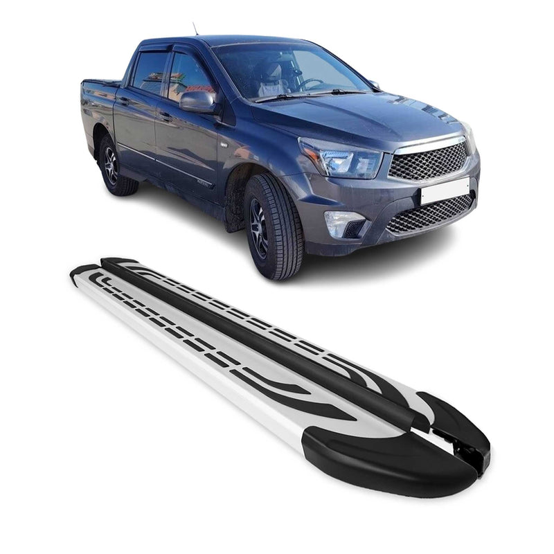 Trittbretter Schweller Seitenbretter für Ssangyong Actyon Sport 2007-2018 Alu