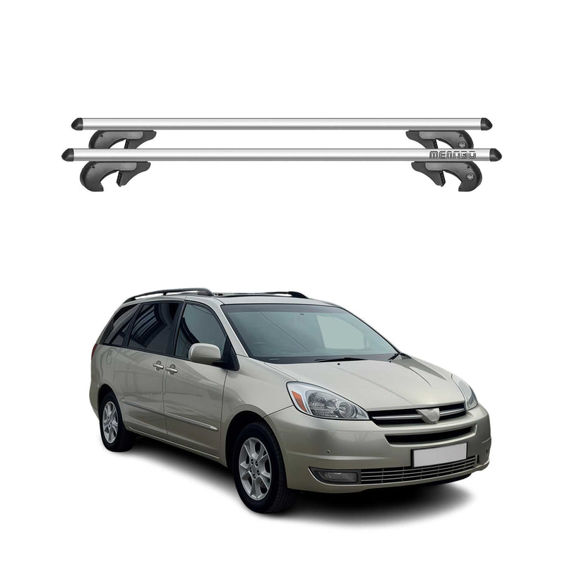 Menabo Dachträger Grundtäger für Toyota Sienna XL20 2003-2010 90kg Alu Silber 2x