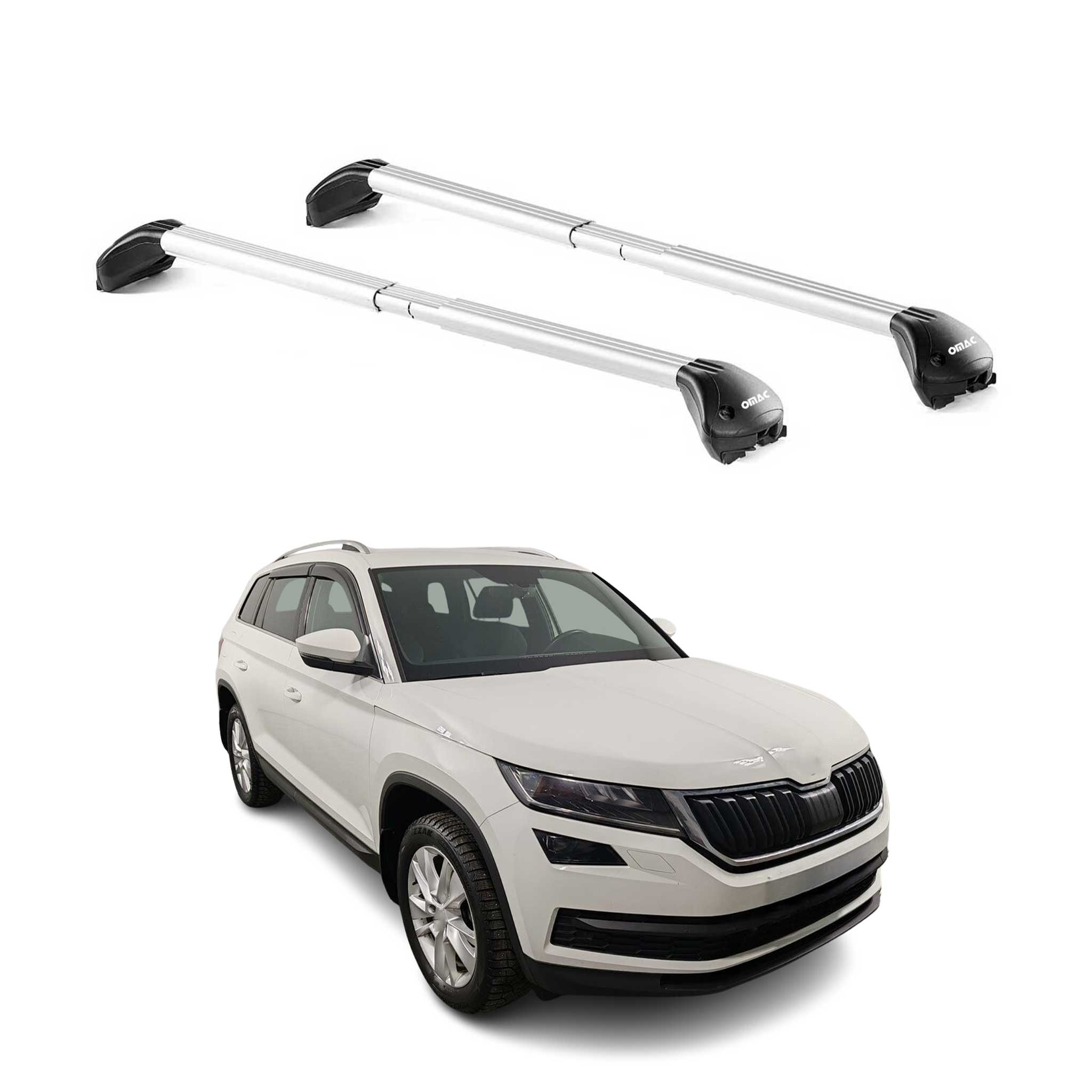 Dachträger Grundtäger für Skoda Kodiaq 2016-2024 5 tür 100kg Alu Silber 2x ABE