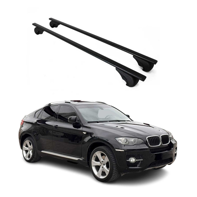 Dachträger Grundtäger für BMW X6 E71 E72 2007-2014 75kg Metall Schwarz 2 tlg