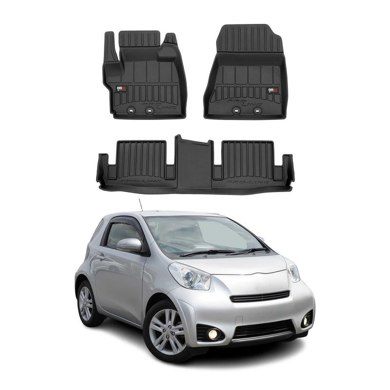 OMAC Gummi Fußmatten für Toyota IQ 2008-2016 Premium TPE 3D Automatten 3tlg