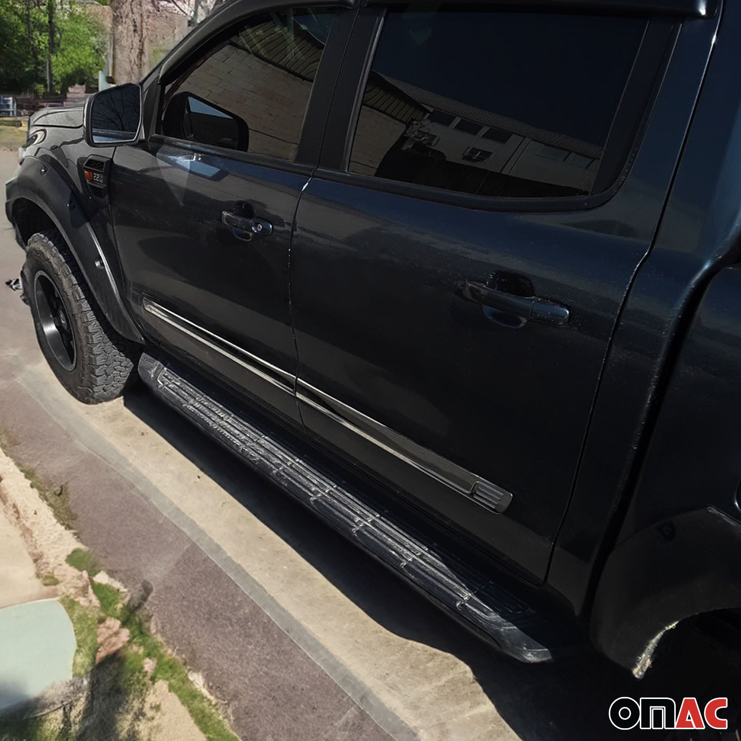 Seitentürleiste Türleisten Türschutzleiste für Ford Ranger 2015-2024 Chrom 4x