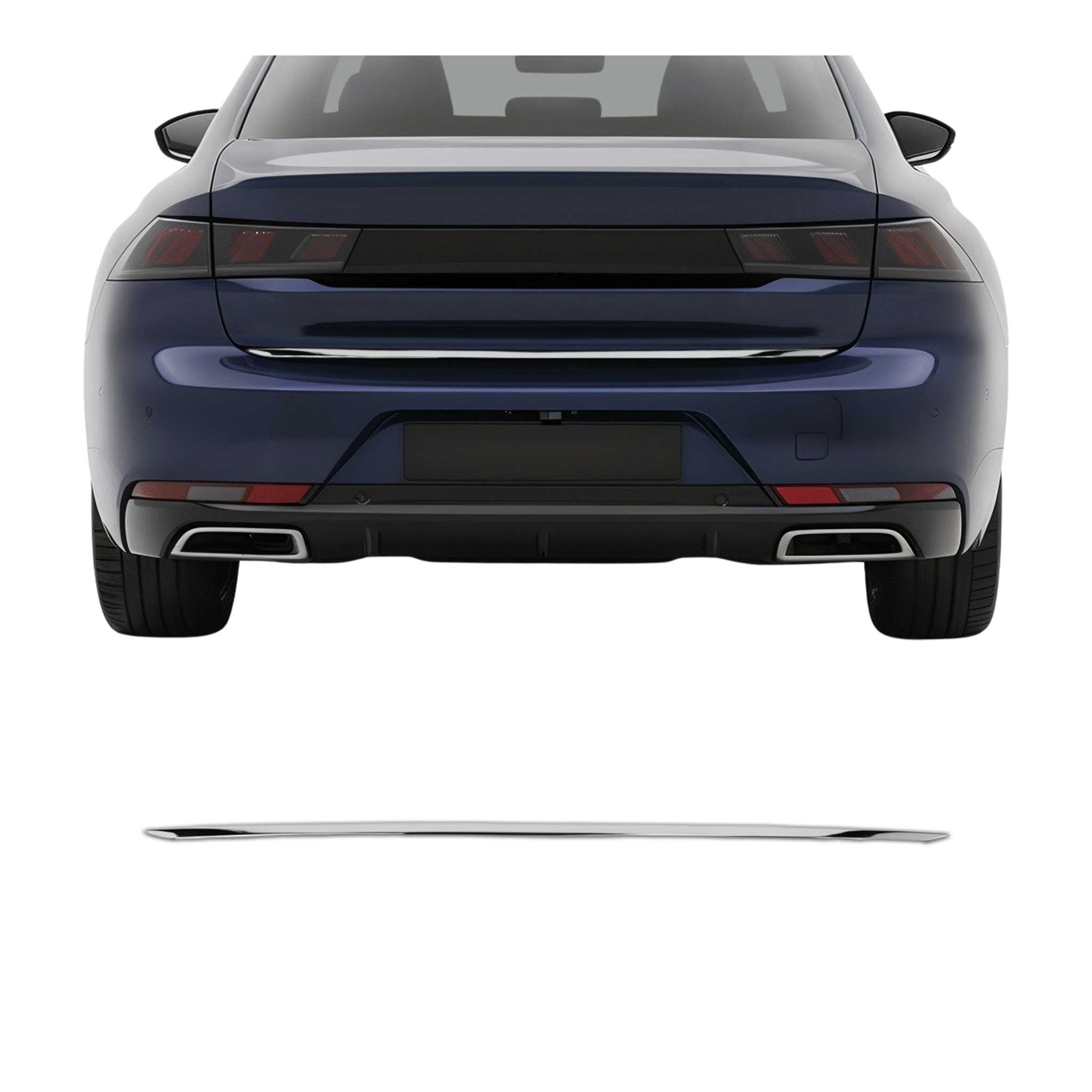 Kofferraumleiste Heckklappe Leiste für Peugeot 508 2018-2025 Edelstahl Chrom