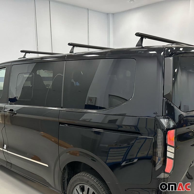 Dachträger Gepackträger für Ford Transit Tourneo Custom 2023-2024 Alu Schwarz 3x