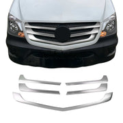 Kühlergrill Grillleisten für Mercedes Sprinter W906 2013-2018 Gebürstet Chrom 5x
