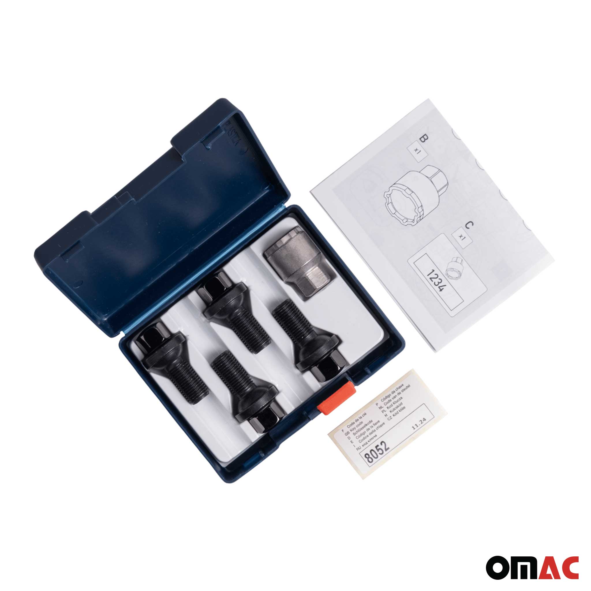 Radschloss Satz Radschrauben für Cupra Terramar 2024-2026 Schwarz 4x M14X1,5