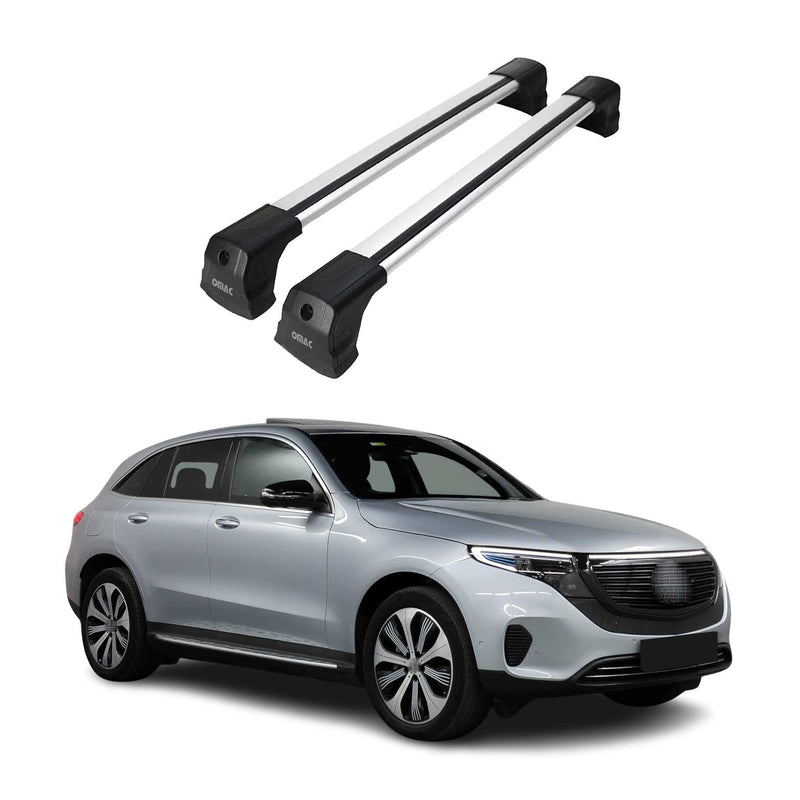 Dachträger Grundtäger für Mercedes EQC N293 2019-2023 75kg Alu Silber 2 tlg