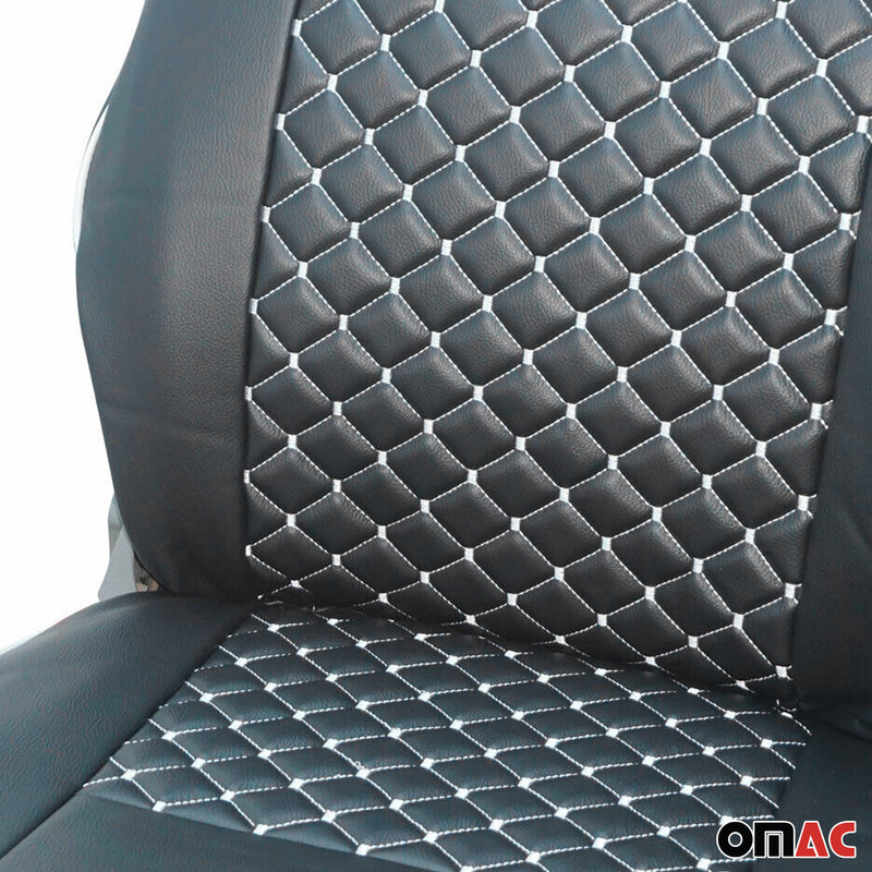 Sitzbezüge Schonbezüge für Mercedes Vito W639 2003-2014 Kunstleder Schwarz Weiß