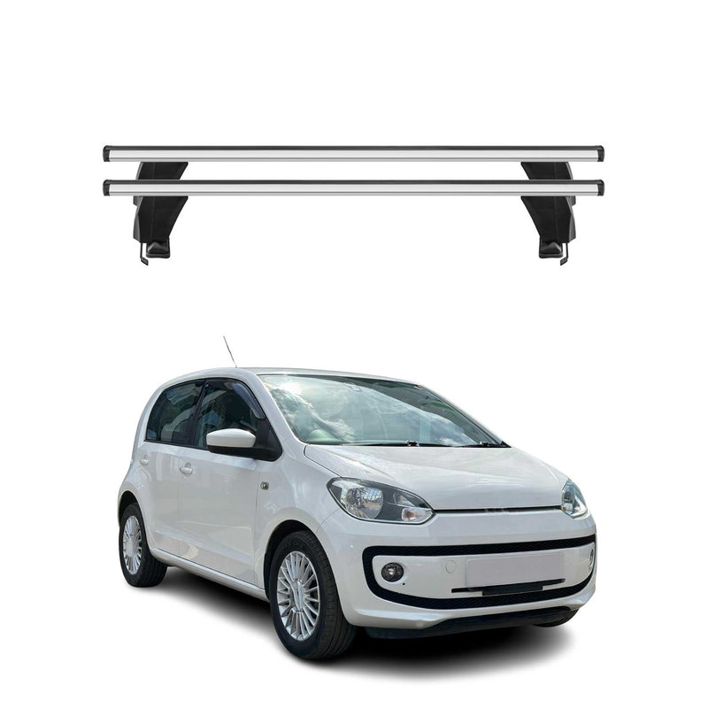 Menabo Dachträger Grundtäger für VW Up 2011-2016 Pre-FL 50kg Alu Silber 2 tlg