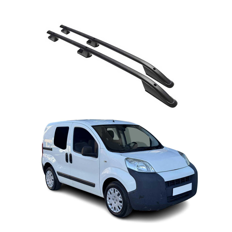 Dachreling für Citroen Nemo / Fiat Fiorino / Peugeot Bipper 2008-22 Schwarz Alu