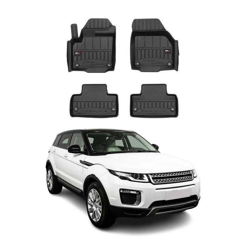 OMAC Gummi Fußmatten für Range Rover Evoque 2011-2019 Premium Gummi Schwarz 4tlg