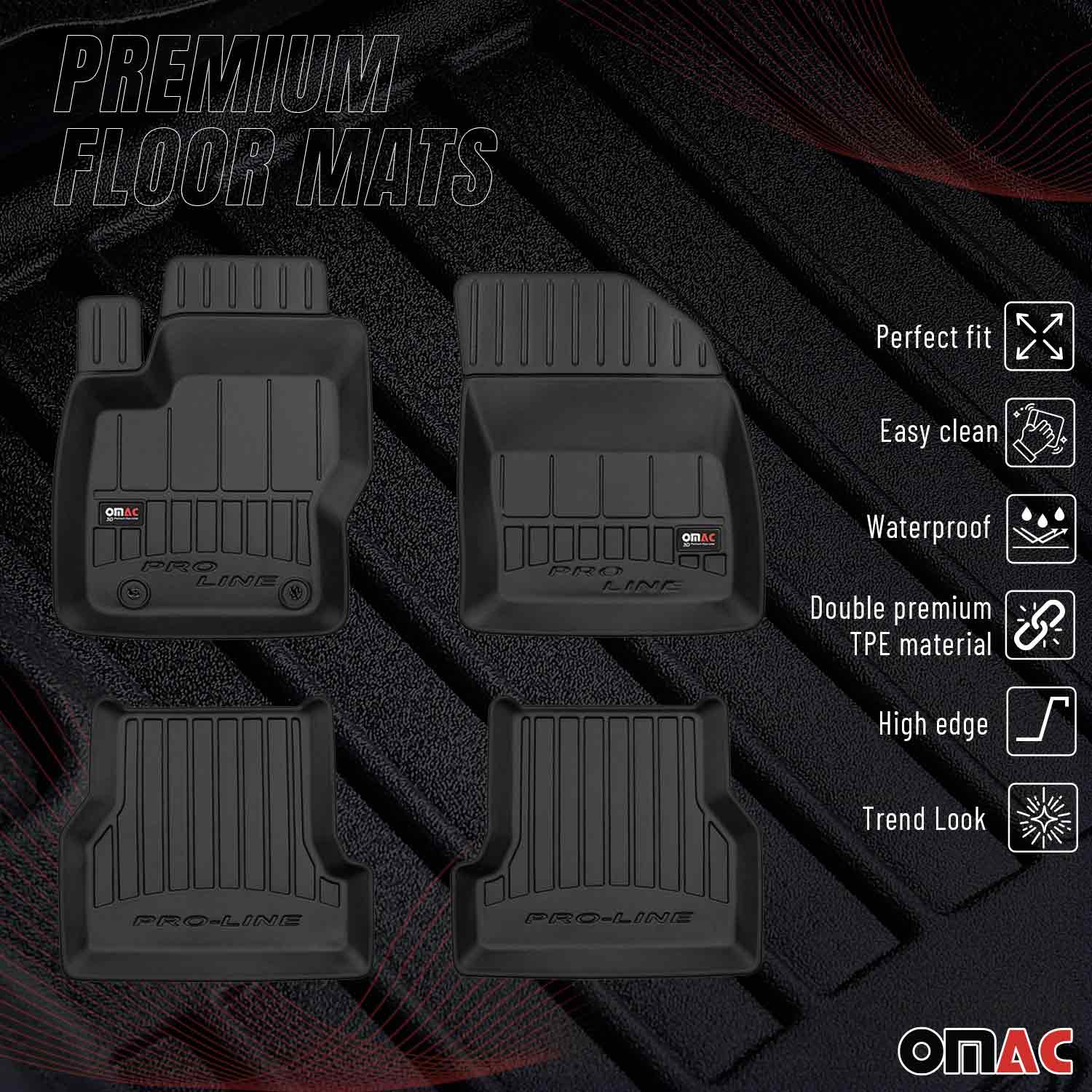 OMAC Gummi Fußmatten für Ford Focus mk2 2004-2011 Premium TPE Automatten 4tlg