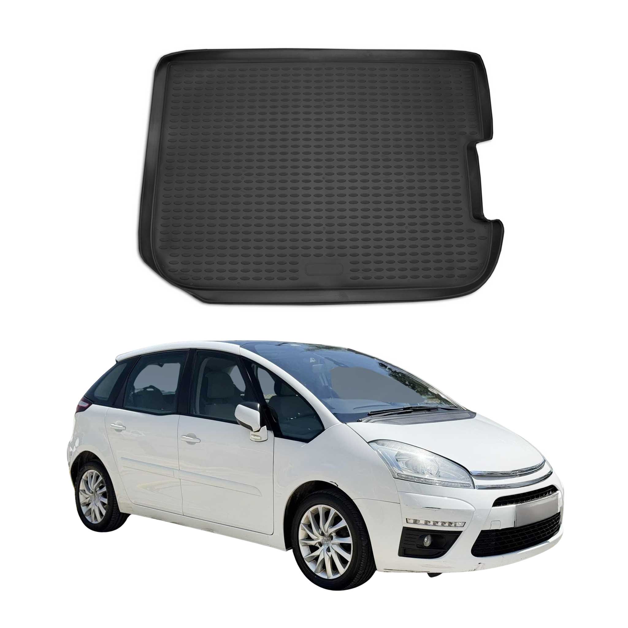 Kofferraummatte Kofferraumwanne für Citroen C4 Picasso 2007-2014 Gummi TPE