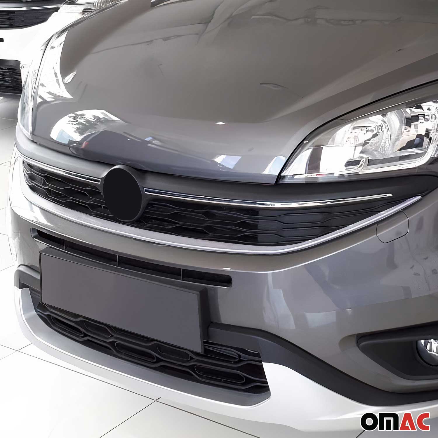 Kühlergrill Leisten Grillleisten für Fiat Doblo 2014-2022 Edelstahl Chrom 1tlg