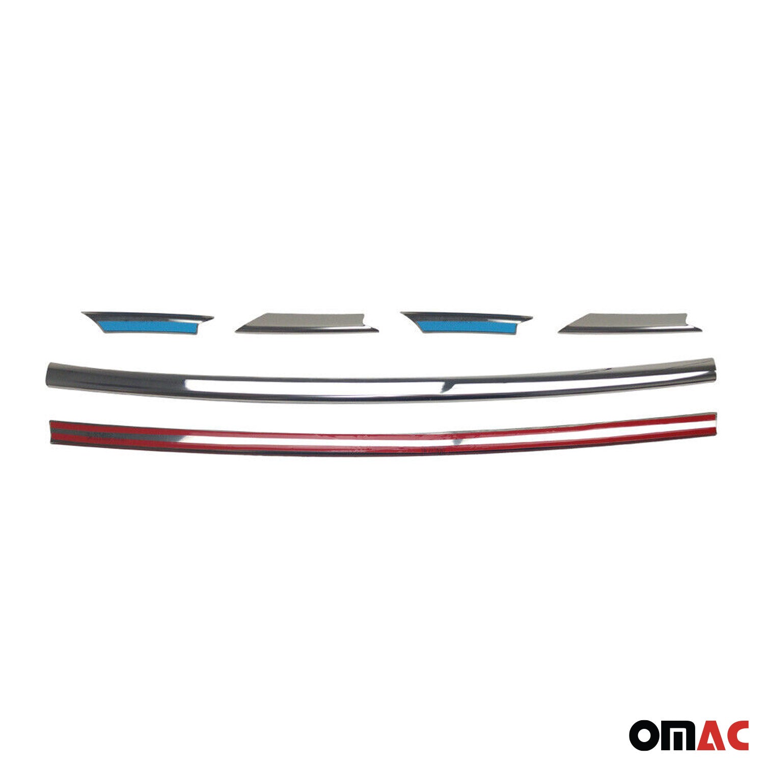 Kühlergrill Leisten Grillleisten für Nissan Primastar 2001-14 Edelstahl Chrom 6x