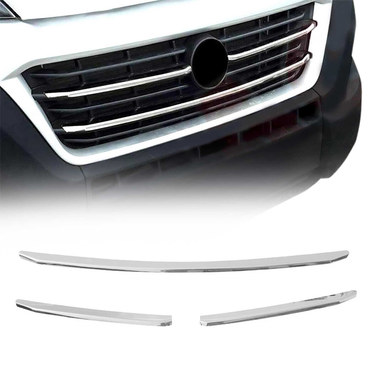 Kühlergrill Leisten Grillleisten für Fiat Ducato 2014-2026 Edelstahl Chrom 3tlg